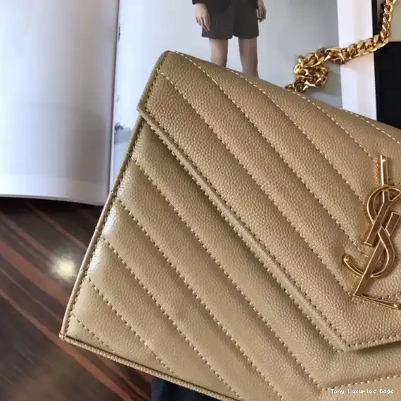 Tony Luxuries MATELASSÉ WALLET YSL CHAIN CASSANDRE 0504